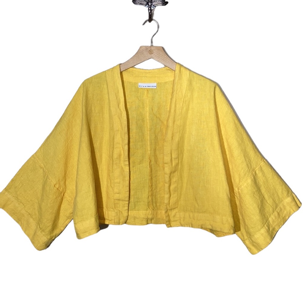 Bryn Walker 100% Linen Cropped Jacket Blazer L